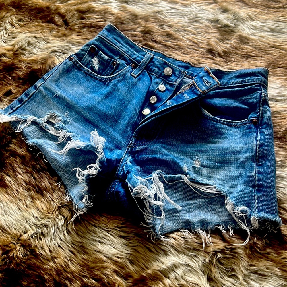 Blue Levi jean shorts